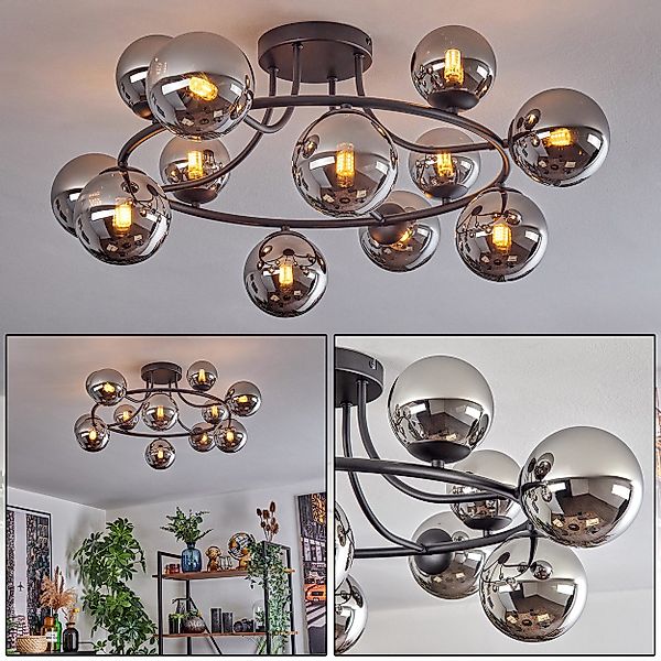 hofstein Deckenleuchte Deckenlampe aus Metall/Glas in günstig online kaufen