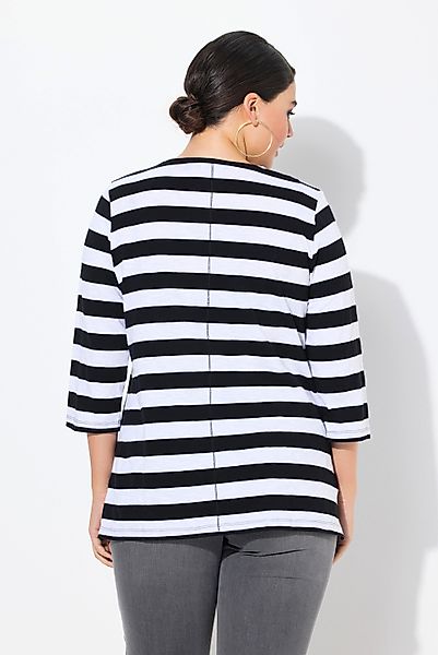 Ulla Popken T-Shirt Shirt Ringel verzierte günstig online kaufen