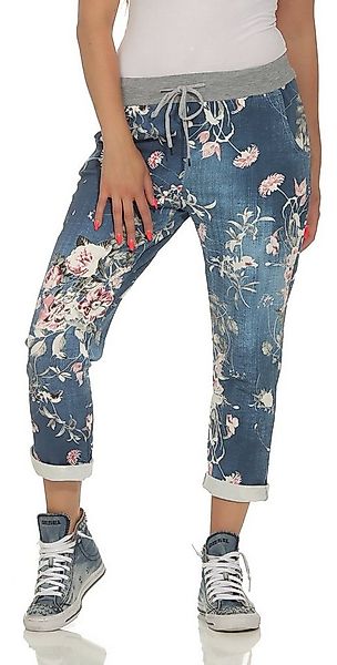 simaranda Jogginghose Damen Jogginghose 29 Blau / Blume One Size 36-40 günstig online kaufen