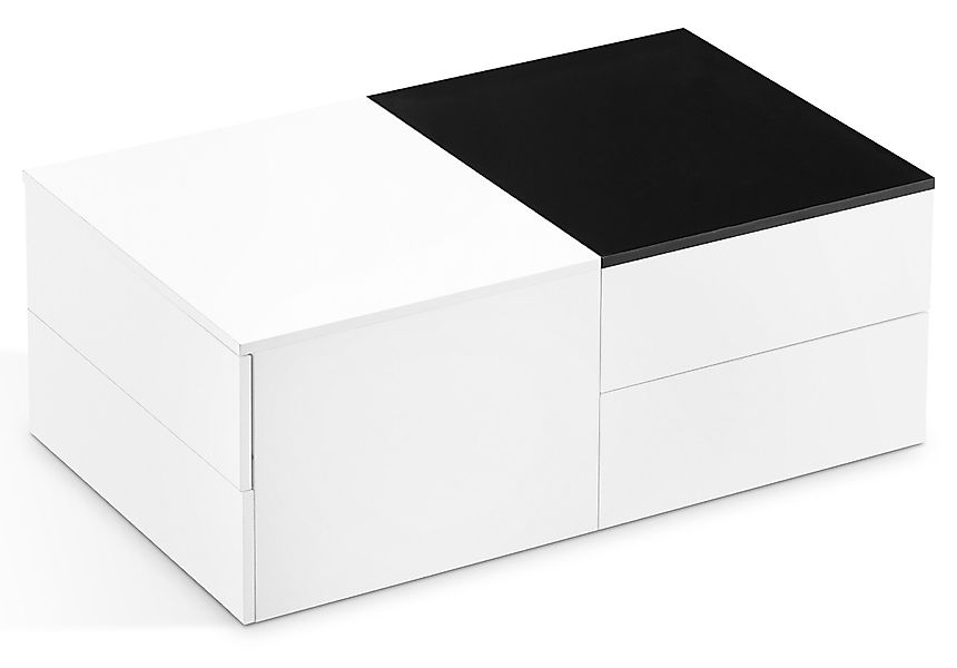 Ofcasa Couchtisch 100x60x40cm Hochglanz mit stauraum günstig online kaufen