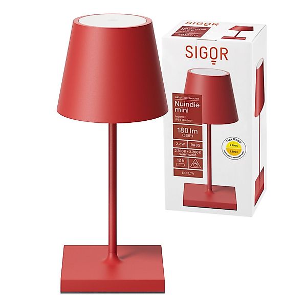 SIGOR LED Tischleuchte Akku-Tischleuchte, Dimmbar, LED günstig online kaufen