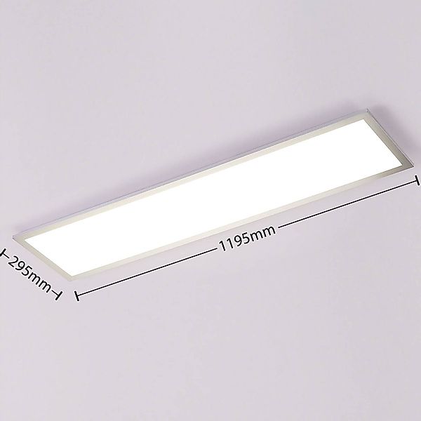 Arcchio LED-Panel Lysander, silber, 119cm, 32W, CCT, dimmbar günstig online kaufen