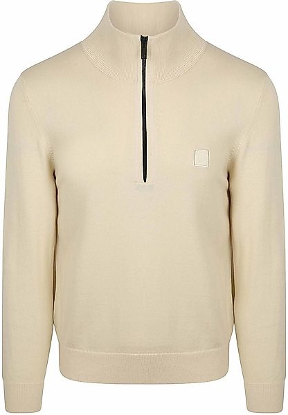 BOSS Kanobix Half Zip Pullover Ecru  - Größe 3XL günstig online kaufen