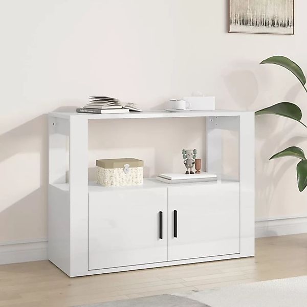 Vidaxl Sideboard Hochglanz-weiß 80x30x60 Cm Holzwerkstoff günstig online kaufen