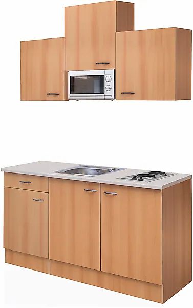 Flex-Well Küchenzeile "Nano", Gesamtbreite 150cm, mit Mikrowelle und Kochfe günstig online kaufen