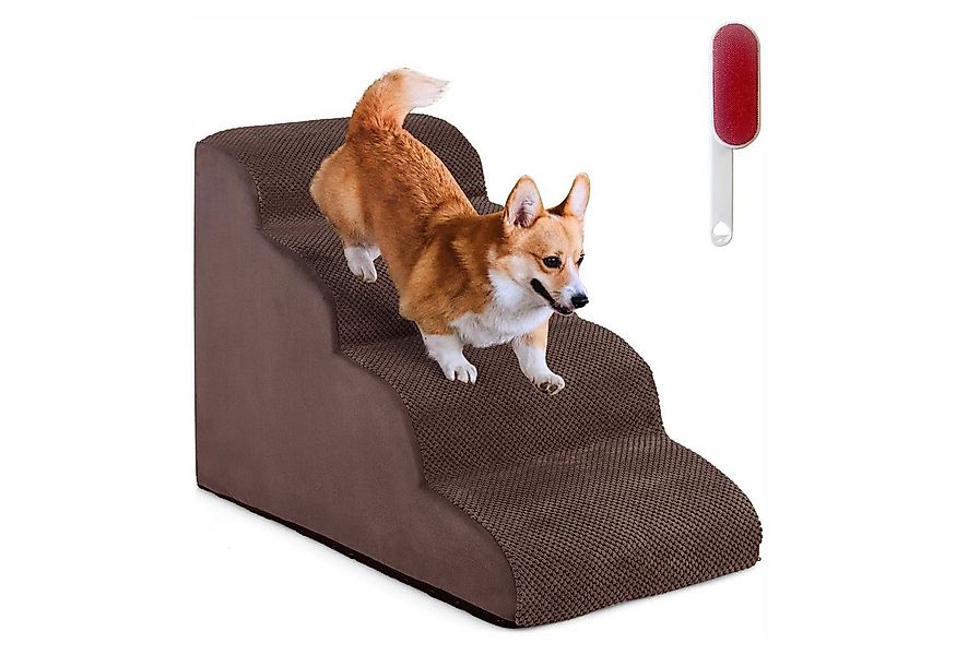KOMFOTTEU Haustiertreppe Hundestufen, 4 Stufen, bis zu 30 kg günstig online kaufen