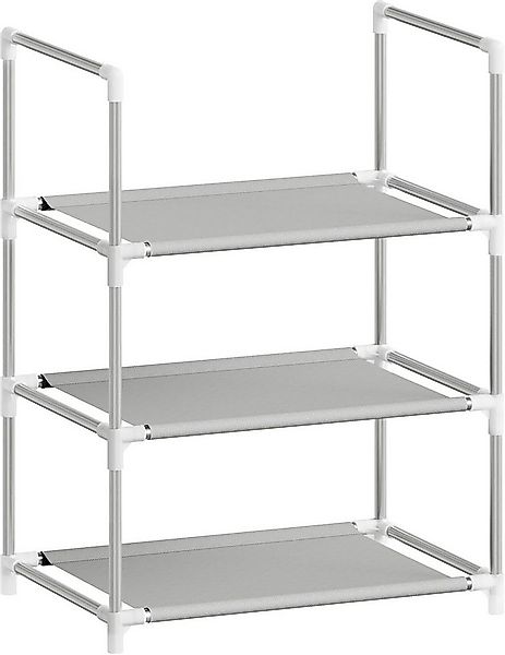 Woltu Schuhregal, 3-Ebenen, kompakte und abnehmbare Regale, Metallgestell günstig online kaufen
