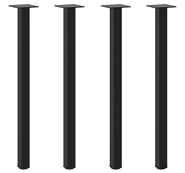 vidaXL Tischbein Konsolentischbeine 4 Stk. Schwarz 72-74 cm Stahl günstig online kaufen