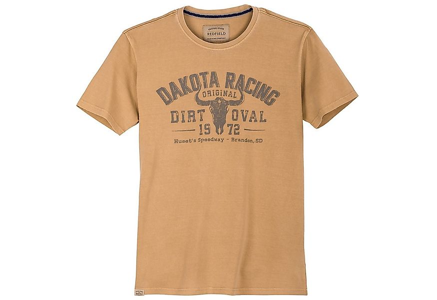 redfield Print-Shirt Printed T-Shirt in XXL Größen von Redfield, ockergelb günstig online kaufen