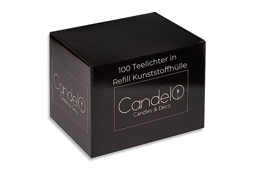 Candelo Teelicht Teelichter Weiß 125 Stück – Kunststoff Hülle, 4h Brenndaue günstig online kaufen