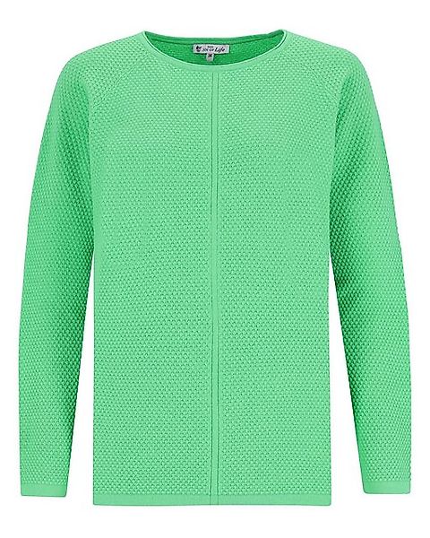 Hajo Rundhalspullover Pullover Strukturmasche günstig online kaufen