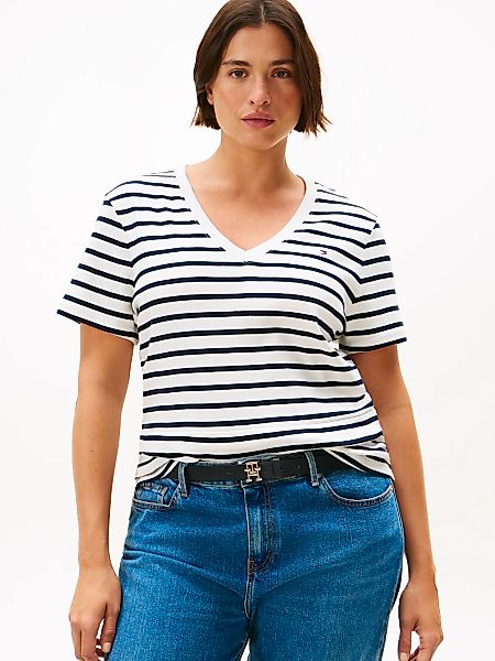 Tommy Hilfiger Curve "CRV SLIM CODY V-NK SS" in großen Größen günstig online kaufen