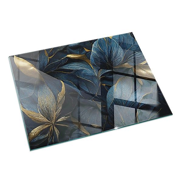 Tulup Glasplatte für Kamin Elegante Blätter in Textur Funkenschutzplatte au günstig online kaufen