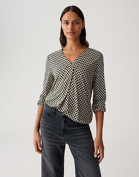 OPUS 3/4-Arm-Shirt SANNAH ICONIC aus ECOVERO™ Viskose 3/4 Arm, All-Over-Pri günstig online kaufen