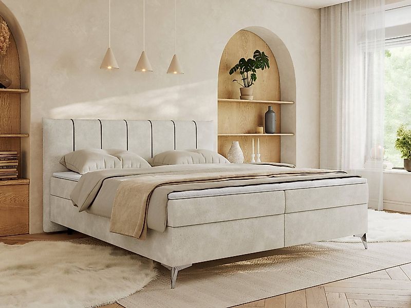 MKS MÖBEL Boxspringbett DRINEA (Set, Packung, Kopfteil, Topper T25, Bonell- günstig online kaufen