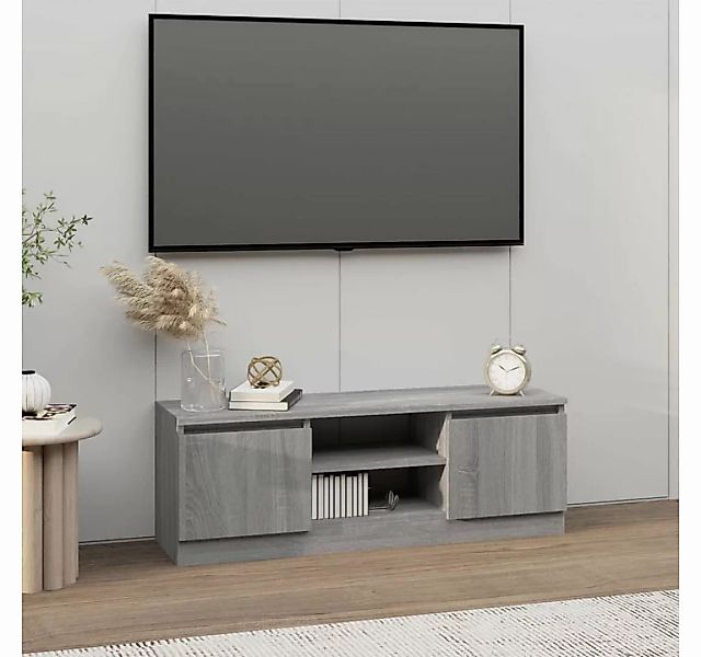furnicato TV-Schrank mit Tür Grau Sonoma 102x30x36 cm günstig online kaufen