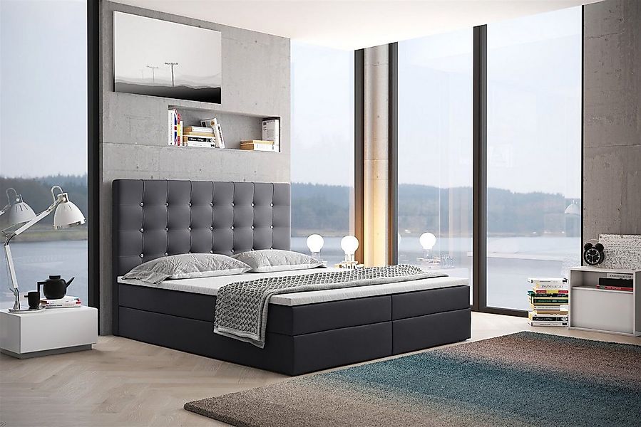Fun Möbel Boxbett Schlafzimmerbett TRIANA Kunstleder Madryt (inkl. Bettkast günstig online kaufen