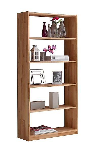 Ticaa Standregal Standregal Bücherregal Simon Buche 5 Fächer, Massives Qual günstig online kaufen
