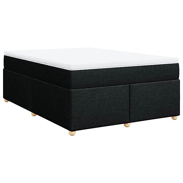 vidaXL Boxspringbett mit Matratze Schwarz 160x200 cm Stoff 3285389 günstig online kaufen