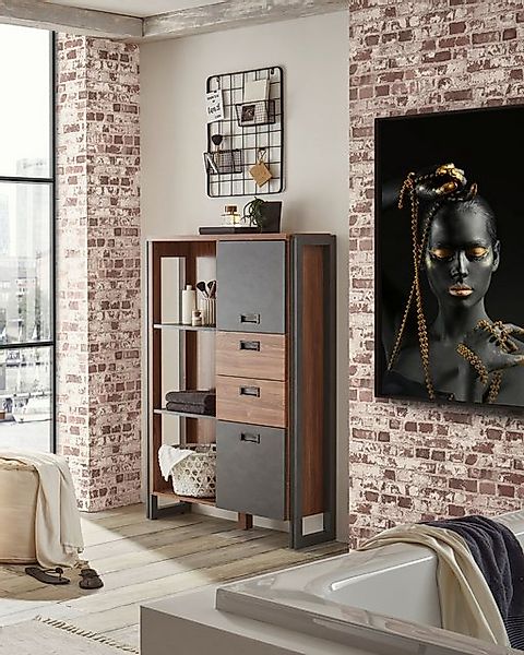 99rooms Hochschrank Delor (Standschrank, Standregal) mit Fächern und Schubl günstig online kaufen