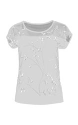 Passioni T-Shirt mit Blumenstickerei günstig online kaufen