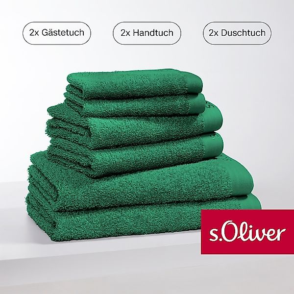 s.Oliver Handtuch Set »s.Oliver, Premium Qualität, 600 gr/m²«, (Set, 6 St., günstig online kaufen