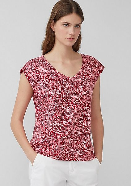 s.Oliver Kurzarmshirt T-Shirt T-Shirt mit weitem Ausschnitt, Cut-out und Sc günstig online kaufen