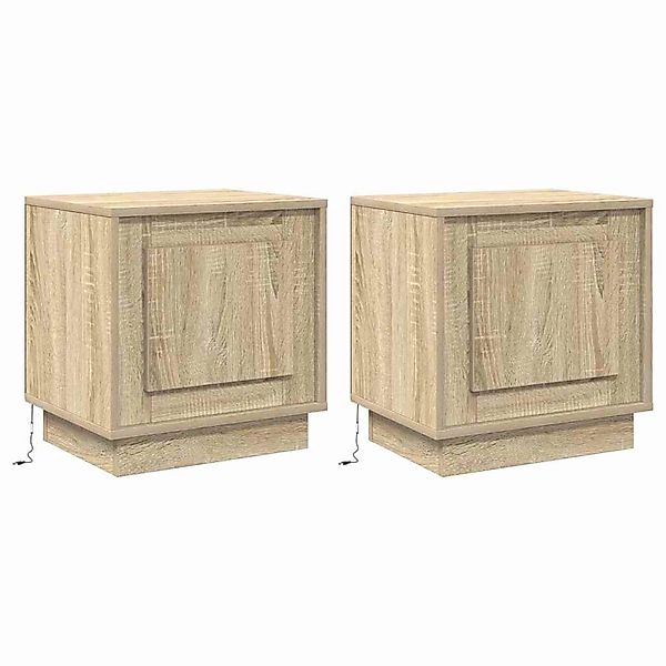 vidaXL Nachttisch 2 Stk Sonoma Eiche 44 x 34,5 x 45 cm Holzwerkstoff 869567 günstig online kaufen