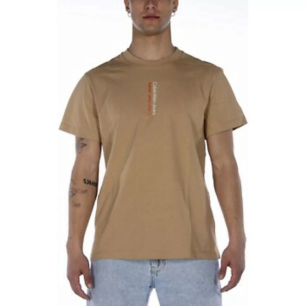 Calvin Klein Jeans  T-Shirts & Poloshirts Mirror Logo Tee Beige günstig online kaufen