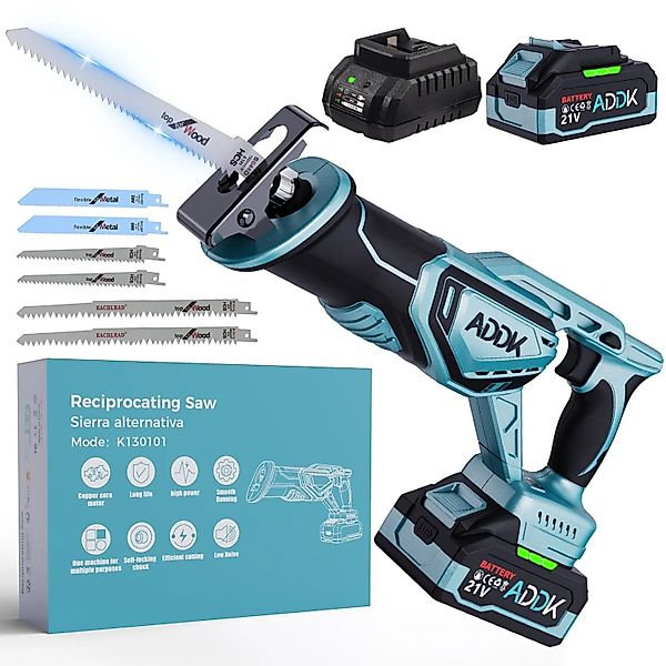 PXloue Akku-Säbelsäge inkl. 6 Sägeblättern 1500-mAh-Akku, 4 Sägeblätter, 2 günstig online kaufen