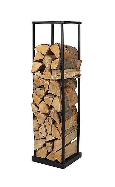Spetebo Kaminholzregal Metall Kaminholzständer schwarz - 115 x 31 cm, BxTxH günstig online kaufen