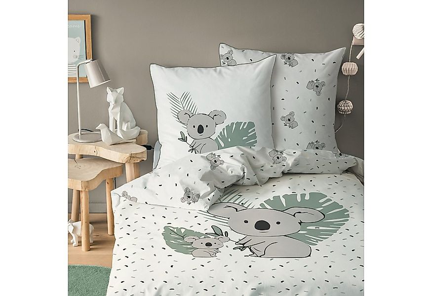 MTOnlinehandel Kinderbettwäsche Koala 135x200 + 80x80 cm, 100 % Baumwolle, günstig online kaufen