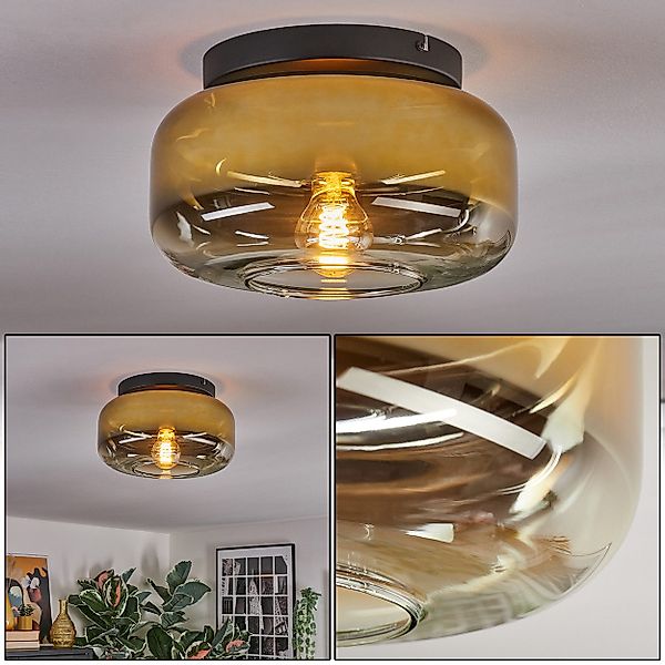 hofstein Deckenleuchte 1-flammige Deckenlampe aus Metall/Glas günstig online kaufen