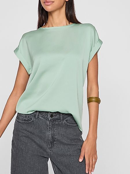 Vila T-Shirt Satin Blusen Kurzarm Basic günstig online kaufen