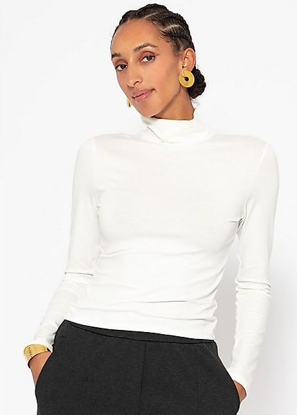 SASSYCLASSY Langarmshirt Langarmshirt Damen mit Rollkragen günstig online kaufen