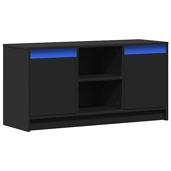vidaXL TV-Schrank mit LED-Beleuchtung Schwarz 100x34x50 cm 852188 günstig online kaufen
