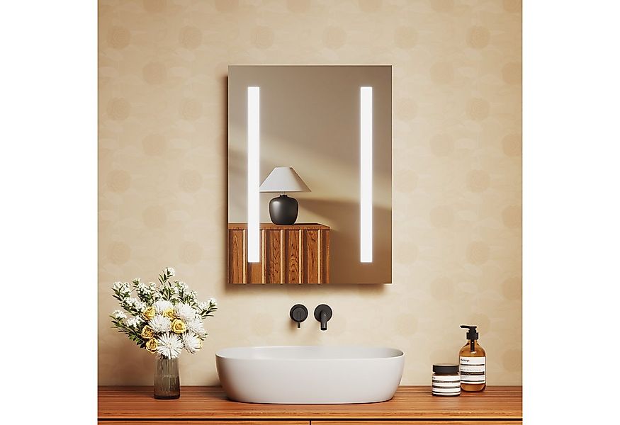 EMKE Badspiegel Wandschalter LED Wandspiegel mit Beleuchtung Modell 01 (Wan günstig online kaufen