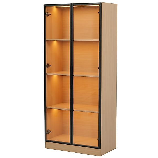BlingBin Glasvitrine Vitrine (2-St., mit LED-Beleuchtung günstig online kaufen