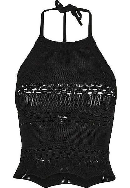 URBAN CLASSICS Tanktop Urban Classics Damen Ladies Short Crochet Knit Neckh günstig online kaufen