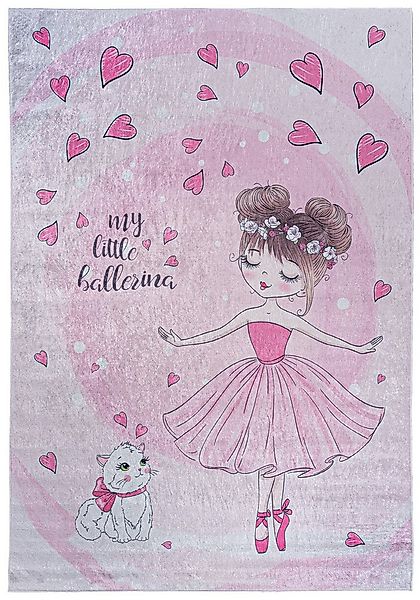 Mazovia Kinderteppich Kinderteppich Kinderzimmerteppich Ballett Ballerina, günstig online kaufen
