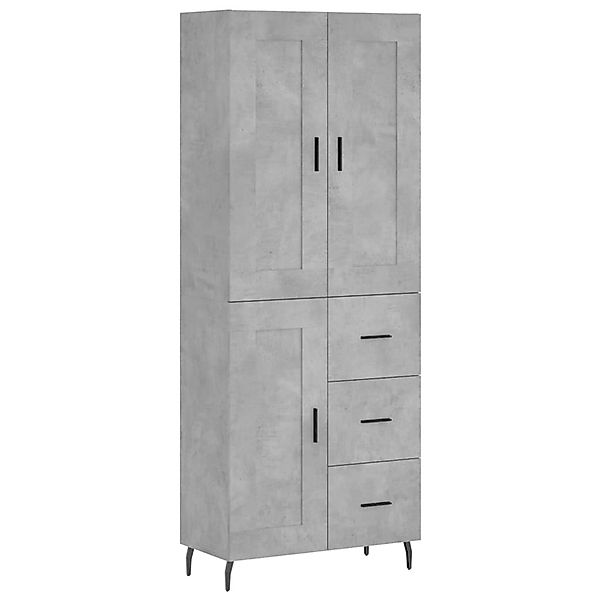 vidaXL Highboard Betongrau 69,5x34x180 cm Holzwerkstoff 3200021 günstig online kaufen