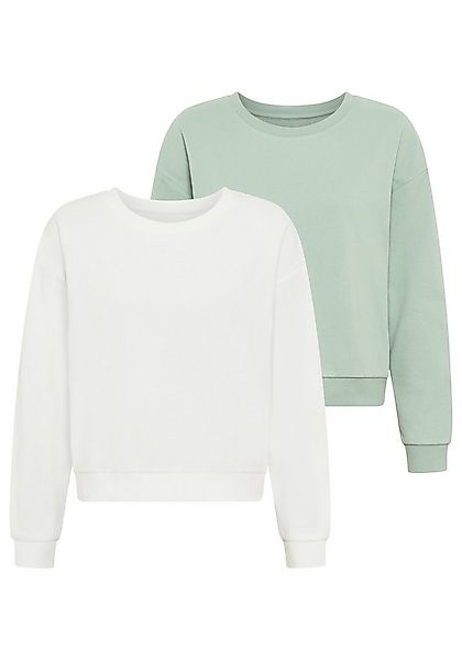 Flashlights Sweatshirt (2er-Pack) im Basic-Stil, Langarm, Rundhalsausschnit günstig online kaufen