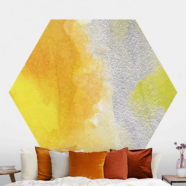 Hexagon Mustertapete selbstklebend Metallische Reflektionen günstig online kaufen