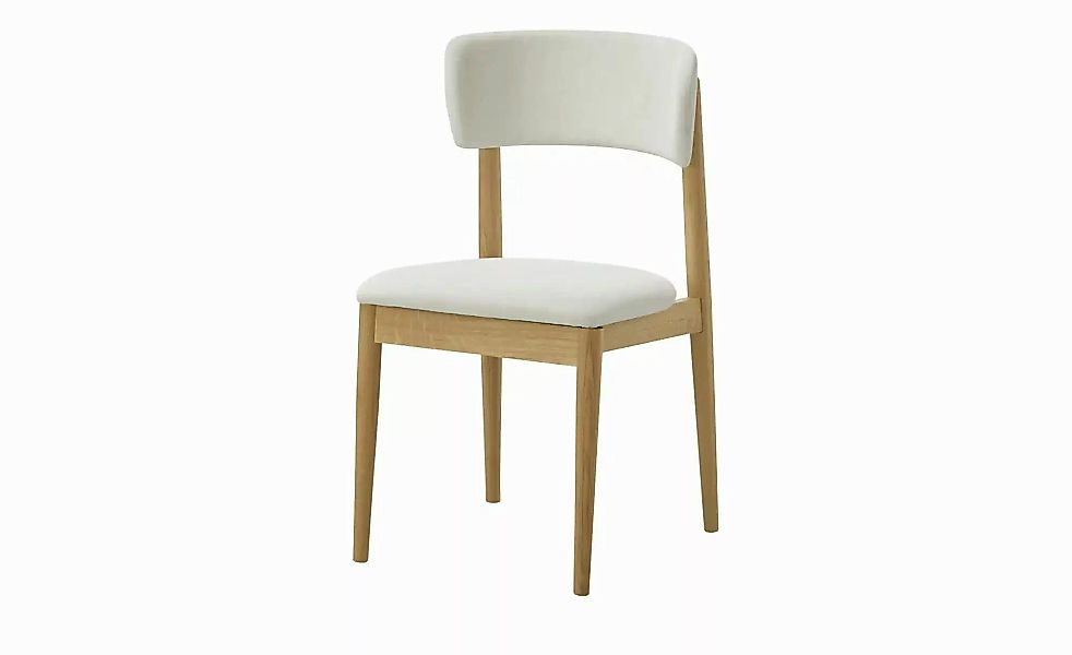 Polsterstuhl aus Eiche Massivgestell  Bel ¦ creme ¦ Maße (cm): B: 47 H: 83, günstig online kaufen