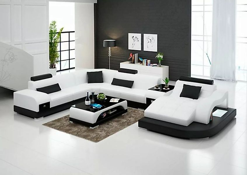 JVmoebel Ecksofa, Leder Eck Sofa Eck Wohnlandschaft Design Modern Couch Sof günstig online kaufen