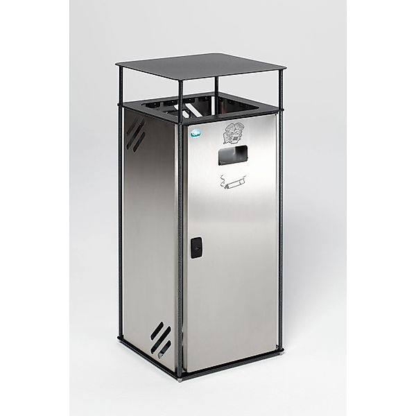 PROREGAL Robuster Kombiascher Mit Dach Und Einwurfrahmen 51 Liter HxBxT 90 günstig online kaufen