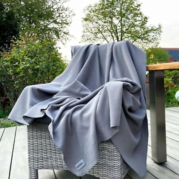 blanketino Sommerdecke aus Baumwolle Taupe-Grau 150 x 210 cm grau günstig online kaufen