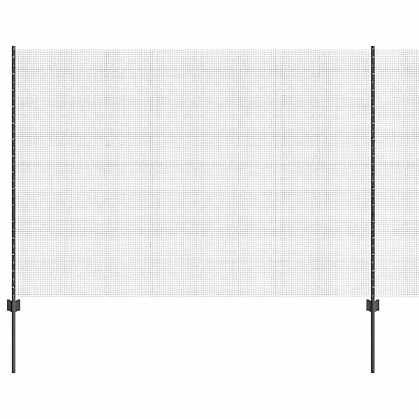 vidaXL Zaun mit Pfosten Grau 1,6 x 25 m Stahl und PVC 3336613 günstig online kaufen