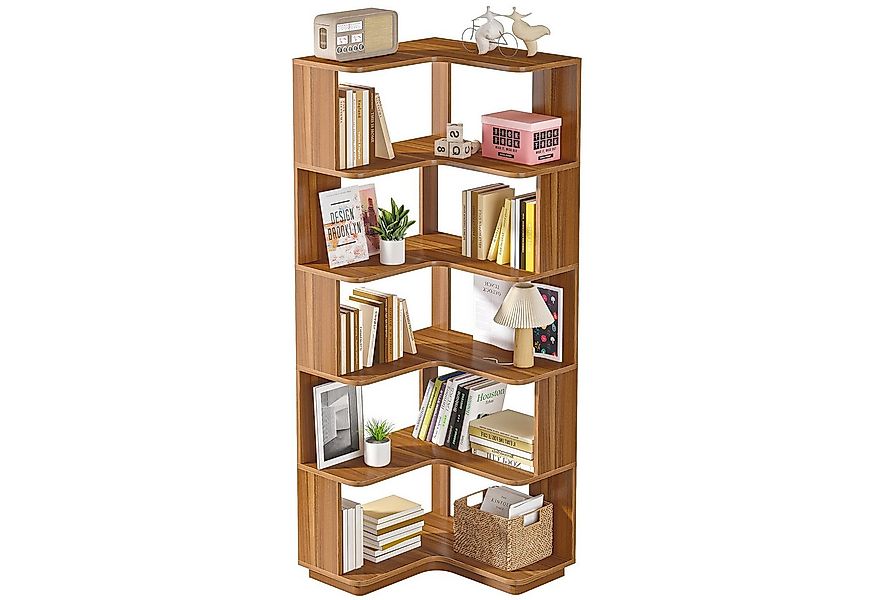 Tribesigns Bücherregal Standregal 6 Etagen, 165cm hohes Eckregal mit Anti-D günstig online kaufen