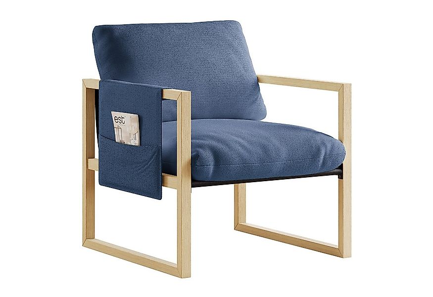 ToteBox Loungesessel Modern Loungesessel Holz Lambswool für Wohnzimmer Schl günstig online kaufen